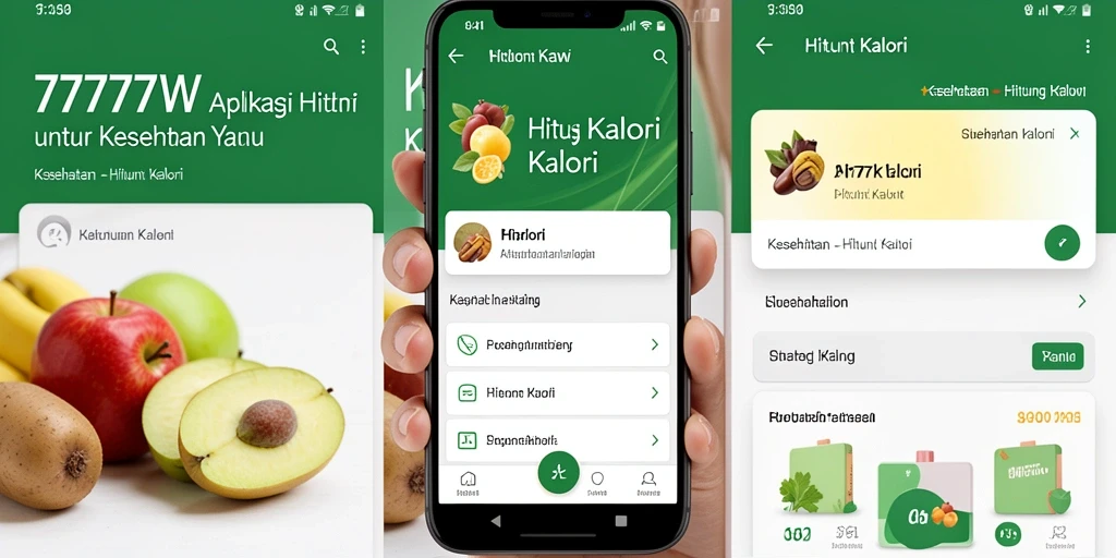Tampilan antarmuka aplikasi Hitung Kalori yang intuitif dan mudah digunakan.