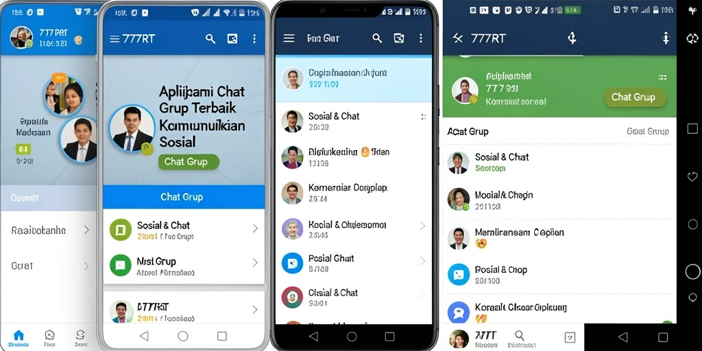 Antarmuka 777RT yang menarik dengan fitur Chat Grup.