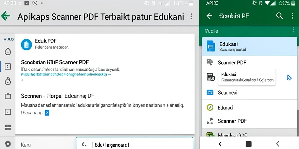 Antarmuka aplikasi API33 saat melakukan pemindaian dokumen PDF.