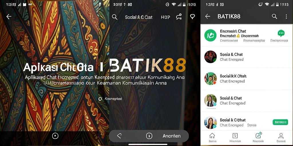 Antarmuka BATIK88 dengan fitur Chat Encrypted yang sederhana dan efektif.