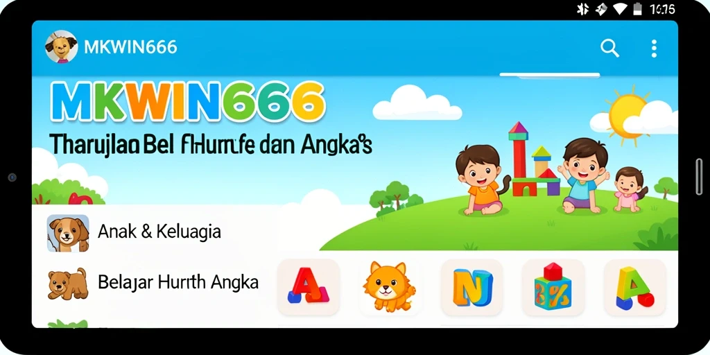 Tampilan antarmuka aplikasi MKWIN666 yang edukatif dan interaktif.