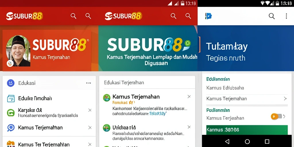 Antarmuka pengguna SUBUR88 yang sederhana dan efektif.
