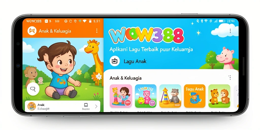 Screenshot aplikasi WOW388 dengan tampilan antarmuka yang ramah anak.